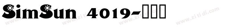 SimSun 4019字体转换